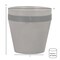 Armen Living Obsidian Medium Indoor or Outdoor Planter in Gray Concrete with Black Accent LCOBPLGRBL - alternate 3